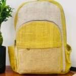 Lemon Yellow hemp backpack