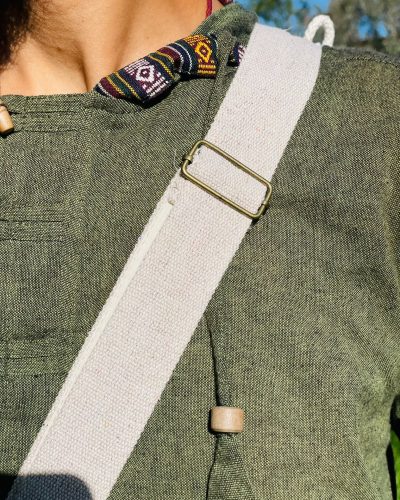 Hemp yoga mat cover natural color straps