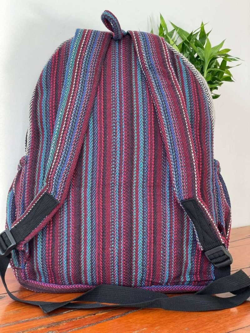 Dream catchers print hemp backpack backside