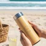 Bamboo Thermos 400mls with tea strainer