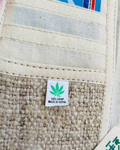 100% Hemp made in Nepal tag