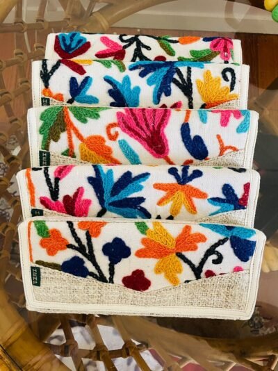 embroidered women's wallet