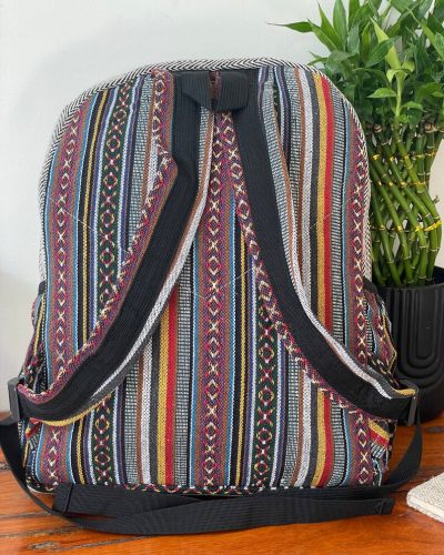 Hemp backpack back view