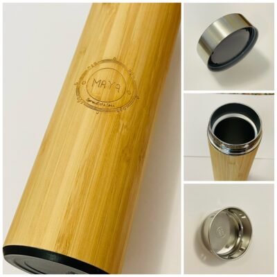 400ml Bamboo thermos collage