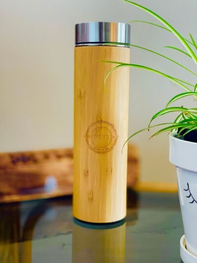 Bamboo mug with interior stainless steel