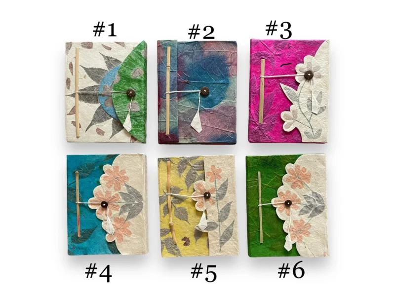 Handmade Paper Diaries multiple colors
