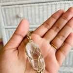 Necklace with natural stone 2 in 1 necklace unisex vegan hemp necklace