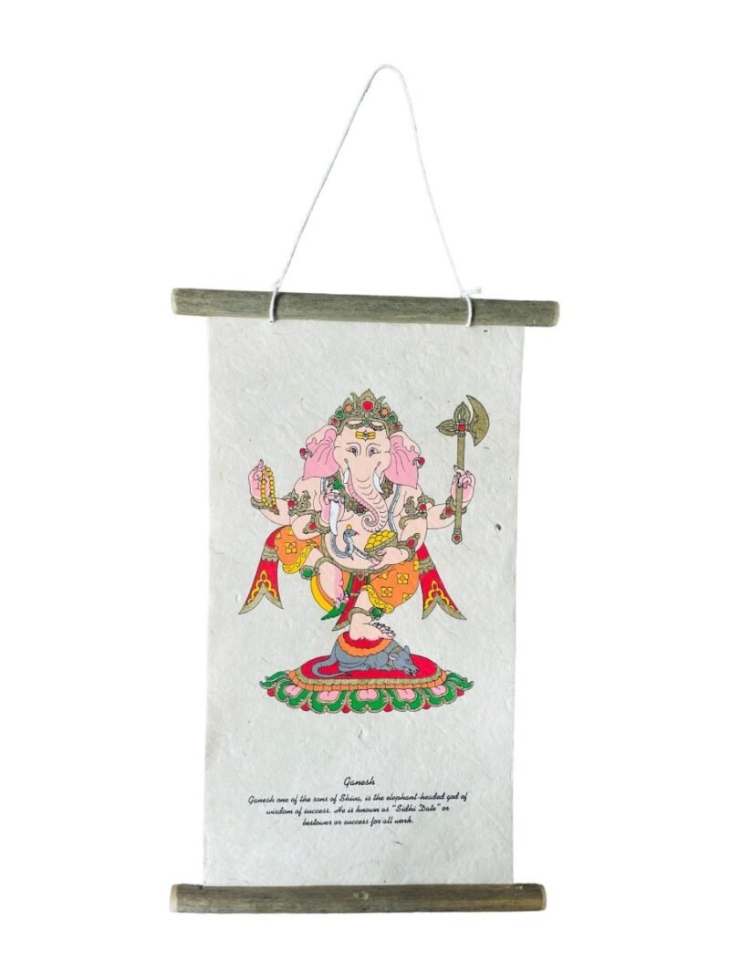 Handmade Lokta paper Ganesha wall hanger