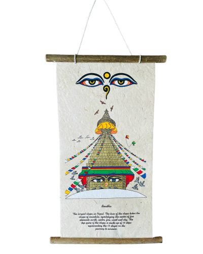 Handmade Lokta paper swayambho wall hanger