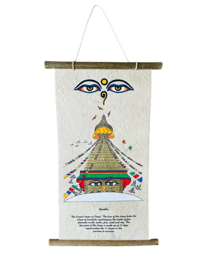 Handmade Lokta paper swayambho wall hanger