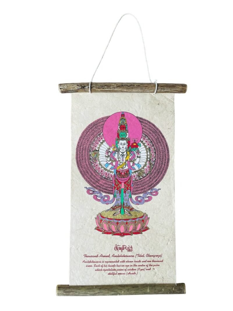 Handmade Lokta paper white tara wall hanger