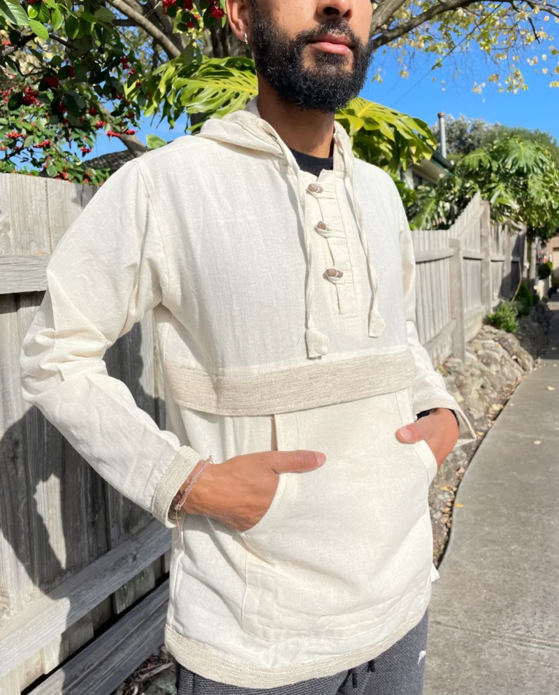 Natural fiber hemp hoodie