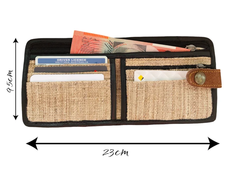 hemp men wallet compartments