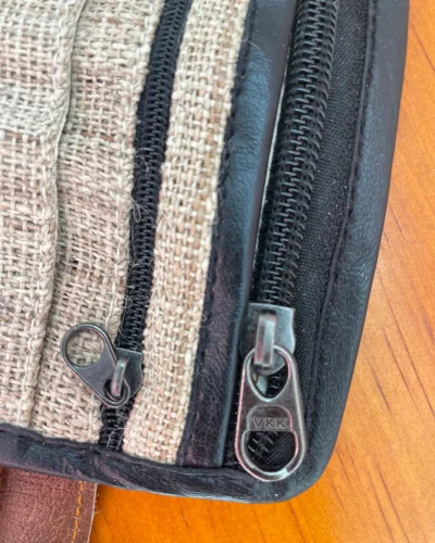 hemp men wallet zipper