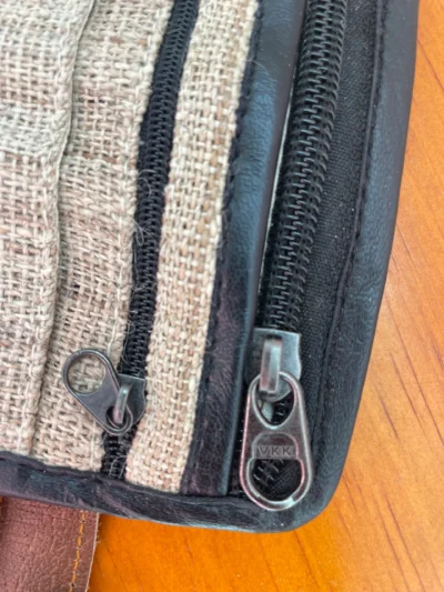 hemp men wallet zipper