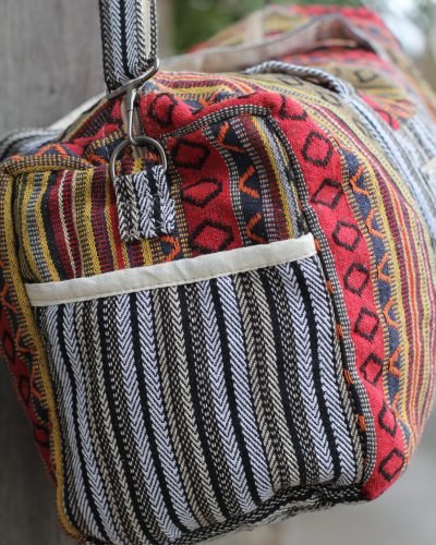 Colorful Vibrant large duffle bag side