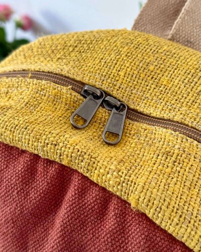 top view of color trail backpack