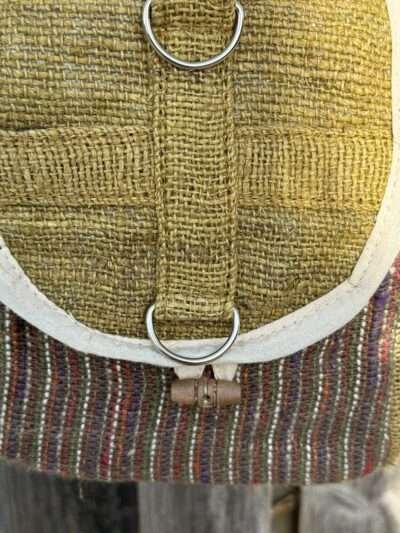 Hemp Cross body bag wooden button