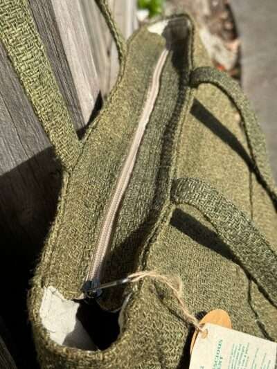 hemp tote bag zipper