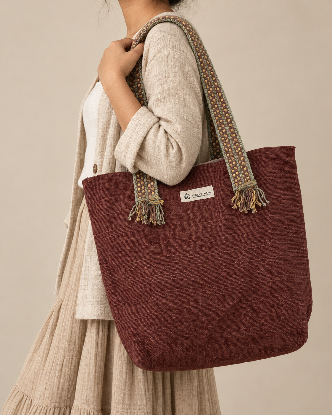 Joyful Earth Hemp Tote Bag - Image 8