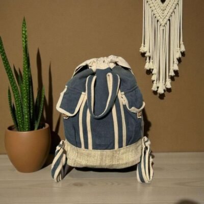 TerraTrek Drawstring Hemp Backpack - Stylish and Durable for Everyday Adventures - Image 3