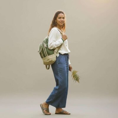 TerraTrek Drawstring Hemp Backpack - Stylish and Durable for Everyday Adventures - Image 2