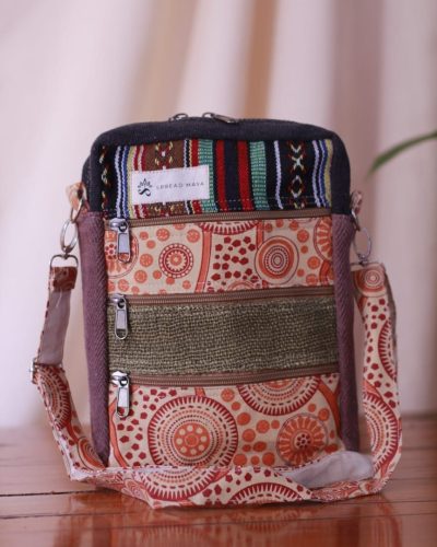 boho hemp side bag