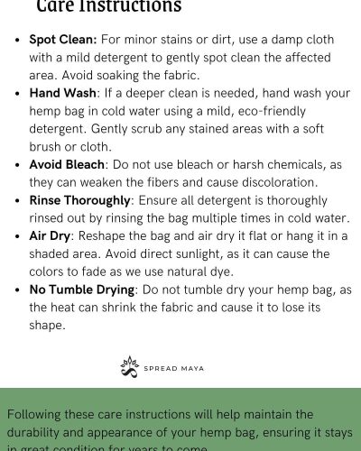 care instructions