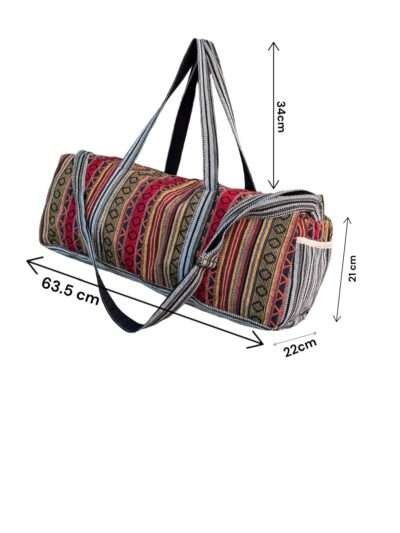 colorful large duffle bag measurements