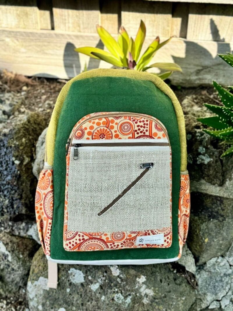 colorful backpack front