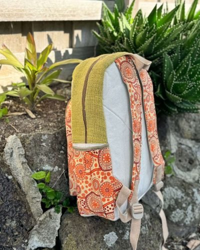 colorful backpack side and back