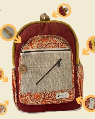 description of color trail hemp backpack
