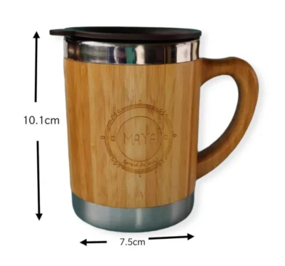 Bamboo coffee mug measurement