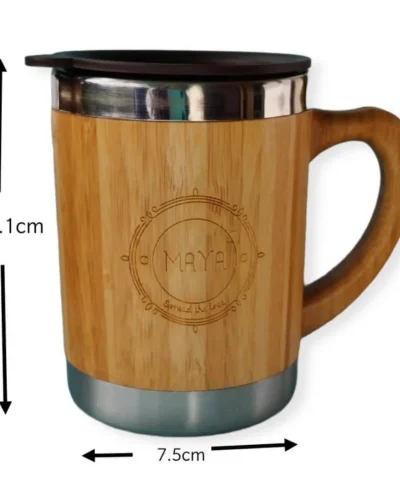 Bamboo coffee mug measurement