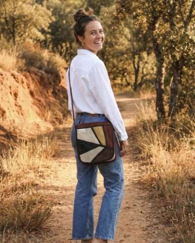 Brown Vibrant Hemp Side Bag | Eco Everyday Shoulder Bag - Image 2