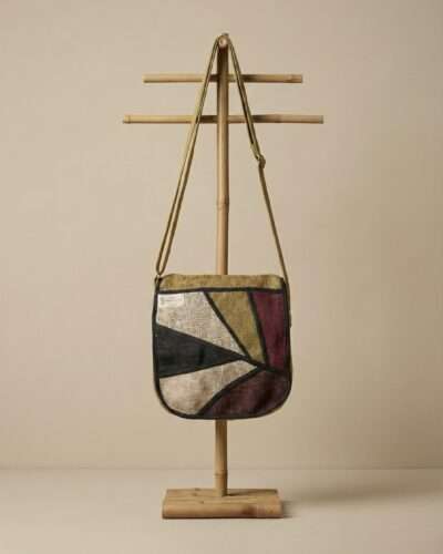 Brown Vibrant Hemp Side Bag | Eco Everyday Shoulder Bag - Image 4