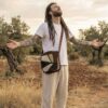 Brown Vibrant Hemp Side Bag | Eco Everyday Shoulder Bag