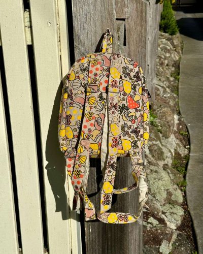Mushroom mini backpack back side