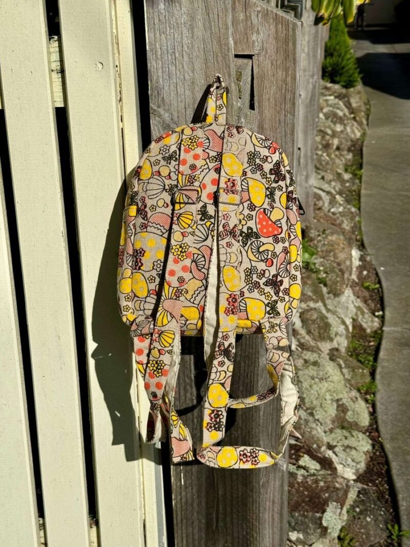 Mushroom mini backpack back side