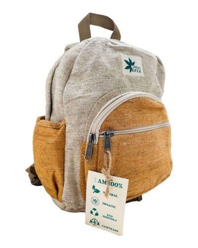 Orange mini backpack side view