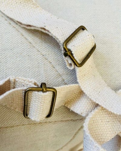 adjustable buckle of coral breeze beige mini backpack