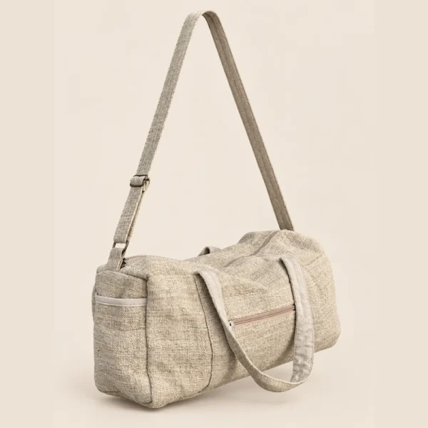 Natural Hemp Duffle Bag for Travel, Gym, and Weekend Getaways - Image 5