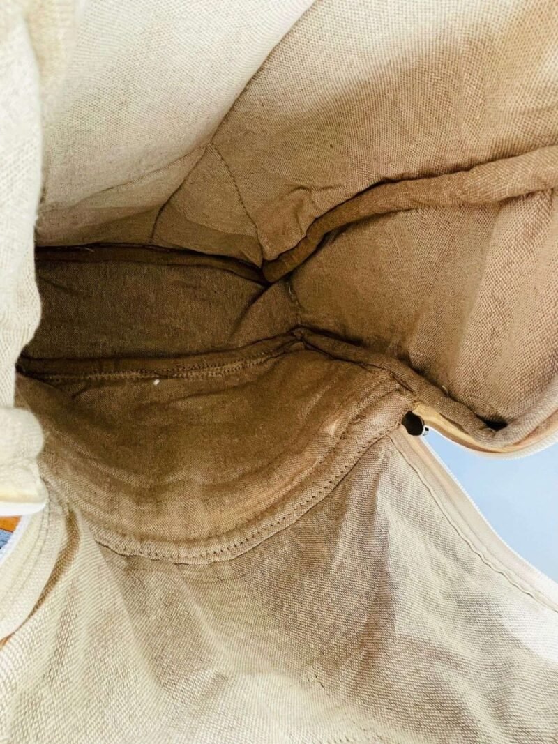 inner view of sunburst mini hemp backpack