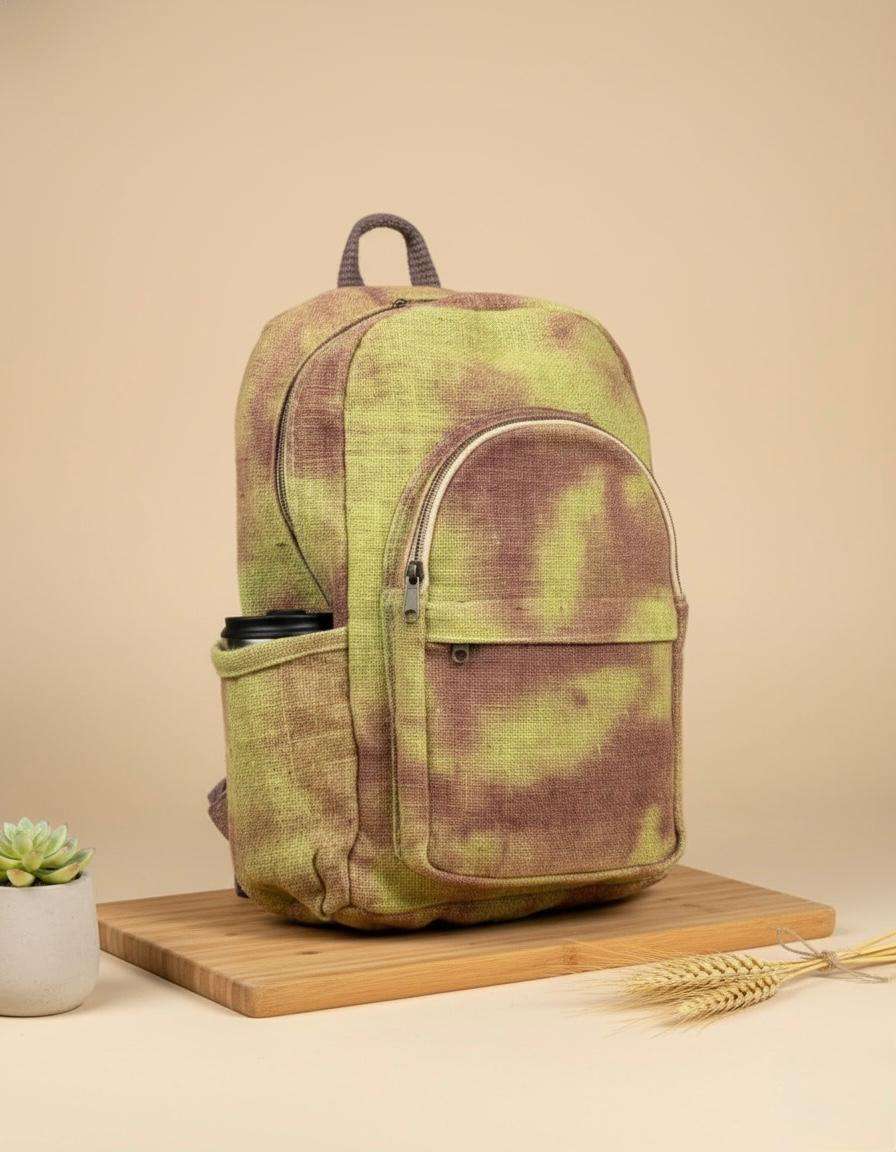 Hemp Galaxy Backpack with Eco Dyed Cosmic Print - Image 5