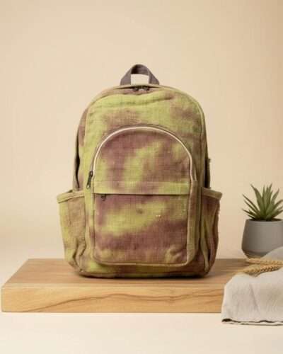 Hemp Galaxy Backpack with Eco Dyed Cosmic Print