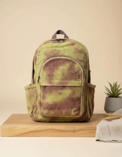 Hemp Galaxy Backpack with Eco Dyed Cosmic Print