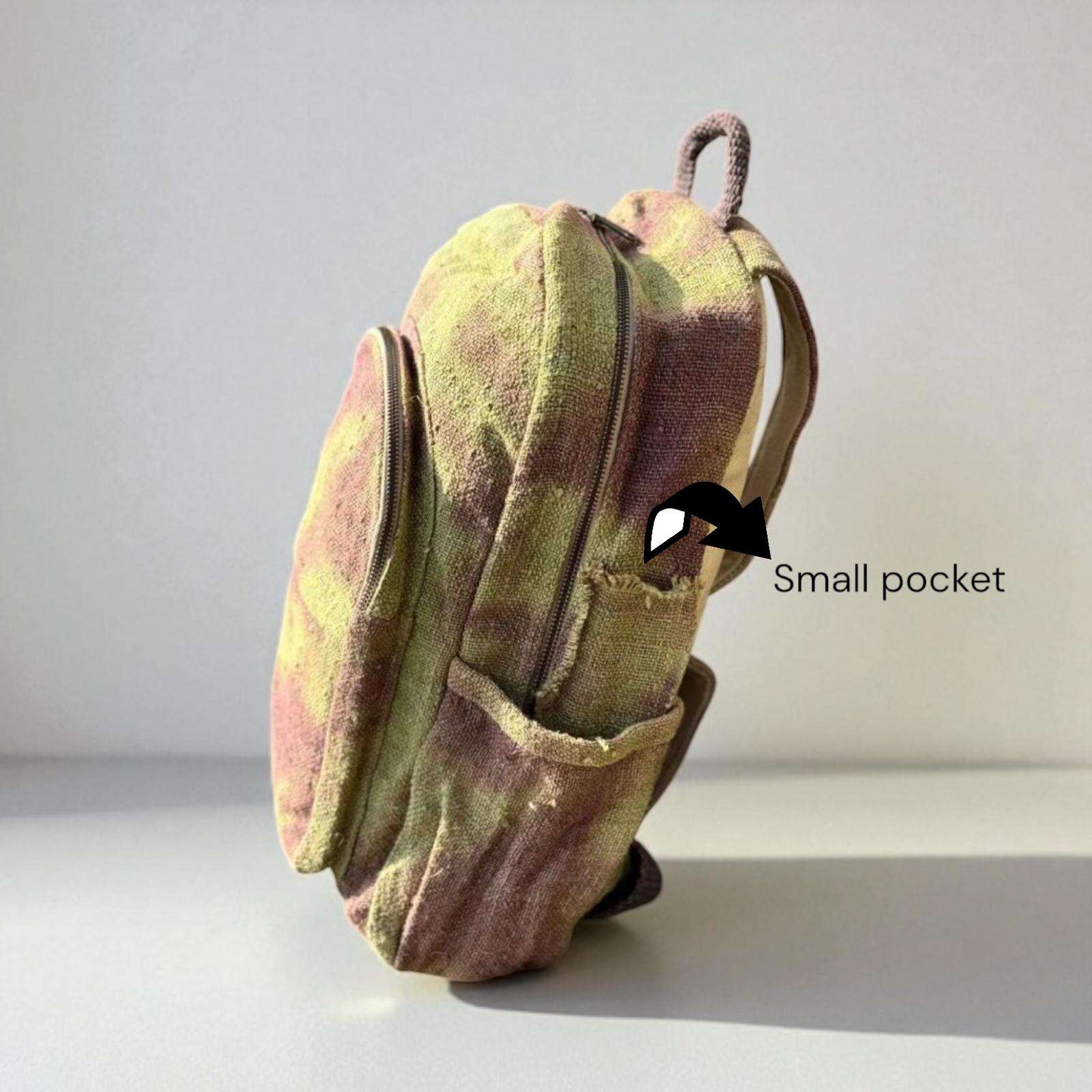 Hemp Galaxy Backpack with Eco Dyed Cosmic Print - Image 4