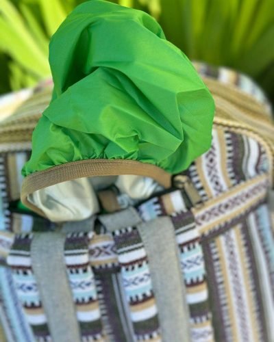 hemp travel backpack green raincover