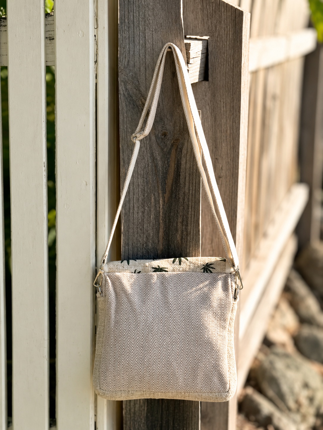butterfly hemp side bag hang