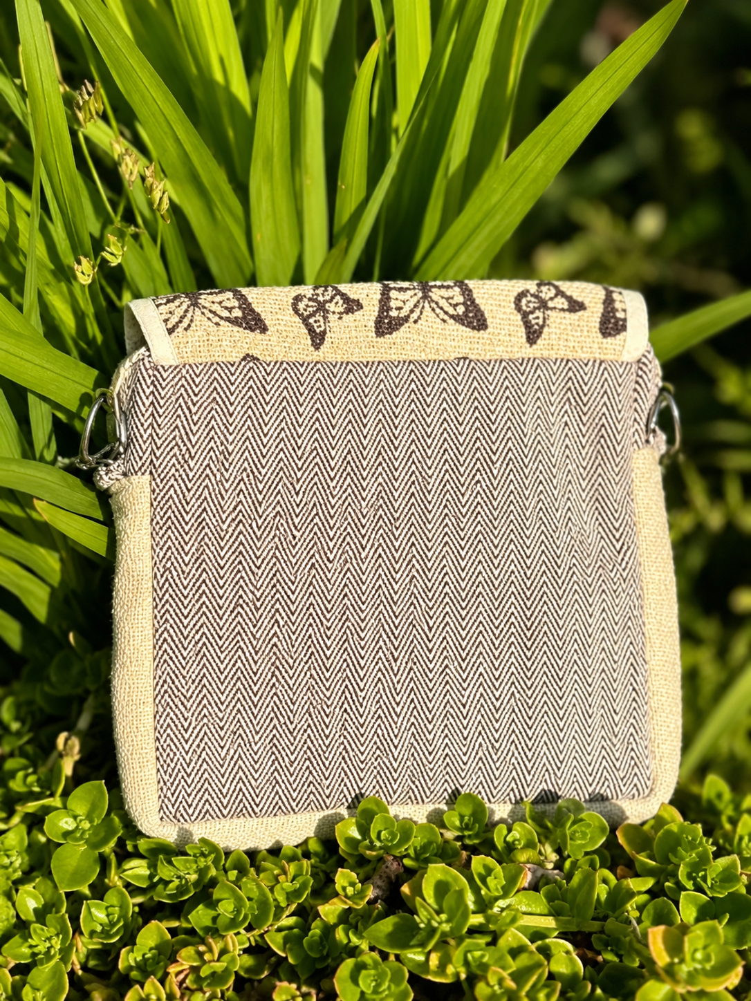 butterfly hemp side bag back